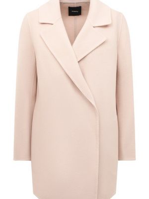 Розовое кашемировое шерстяное пальто Theory