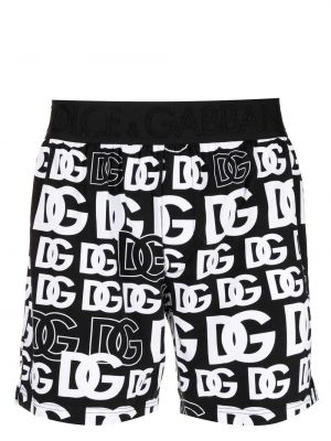 Trykt shorts Dolce & Gabbana svart