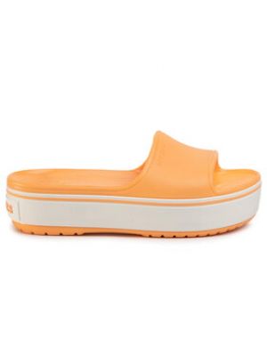 Sandály na platformě Crocs oranžové