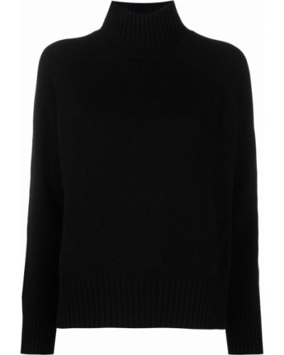 Jersey de cuello vuelto de tela jersey Allude negro