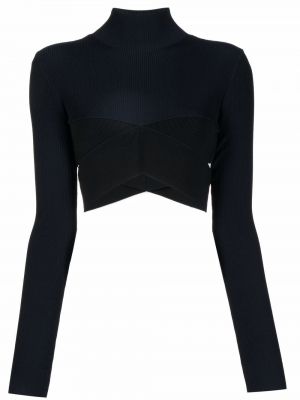 Skinny crop top Dion Lee schwarz