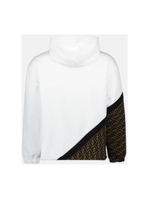 Bluza z kapturem Fendi biała