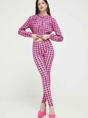 Bluza s printom Love Moschino ružičasta