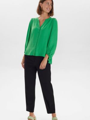 Блузка с глубоким декольте NÜmph зеленая