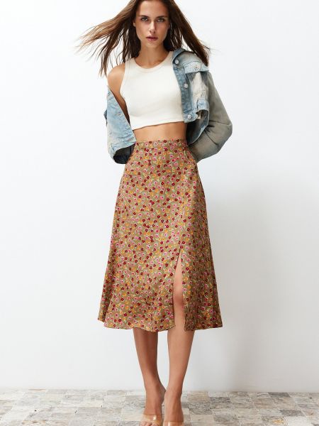 Suknja s cvjetnim printom Trendyol
