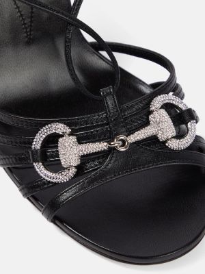 Dabīgās ādas sandales Gucci melns