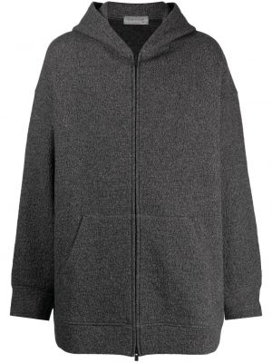 Pletená bunda s kapucí Yohji Yamamoto šedá