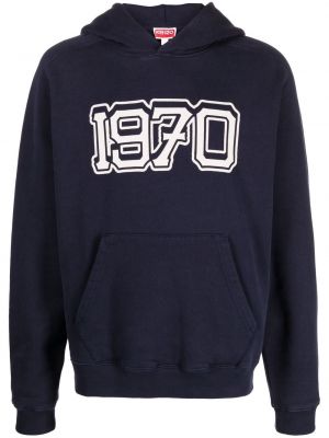 Raštuotas džemperis su gobtuvu Kenzo mėlyna