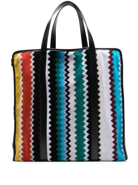 Shopper handtasche aus baumwoll Missoni Home schwarz