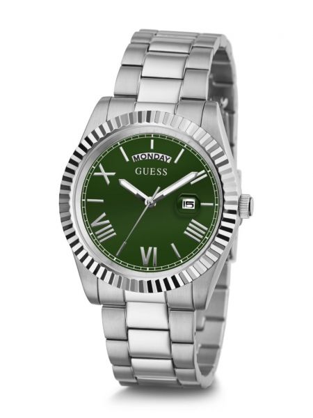 Armbanduhr aus edelstahl Guess Usa grün