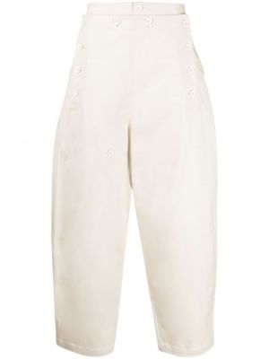 Spodnie relaxed fit Songzio białe