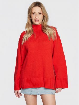 Relaxed пуловер Edited червено