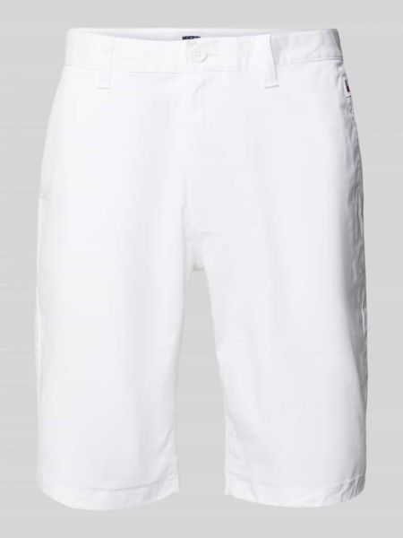 Szorty jeansowe bawełniane w jednolitym kolorze Tommy Jeans białe
