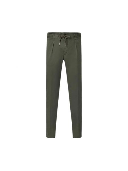 Spodnie slim fit Profuomo zielone