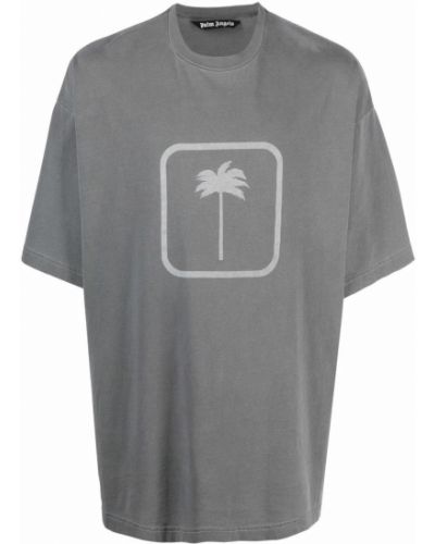 Camiseta con estampado Palm Angels gris