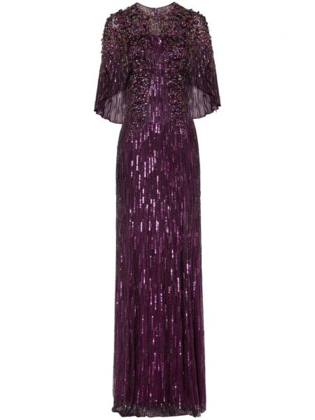 Uzun elbise Jenny Packham mor