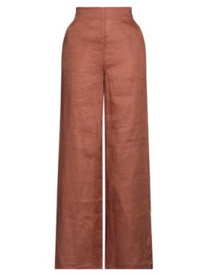 Pantaloni di lino Pennyblack marrone