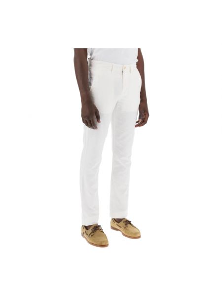 Spodnie slim fit Polo Ralph Lauren białe