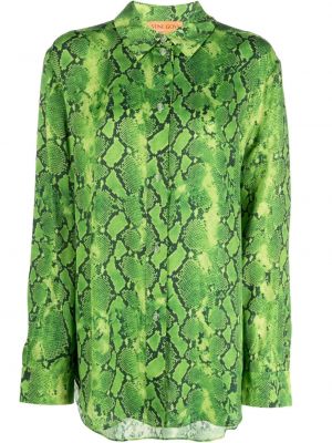 Camicia con stampa Stine Goya verde