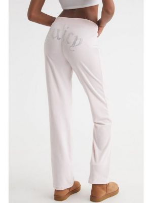Велюровые спортивные штаны Juicy Couture белые