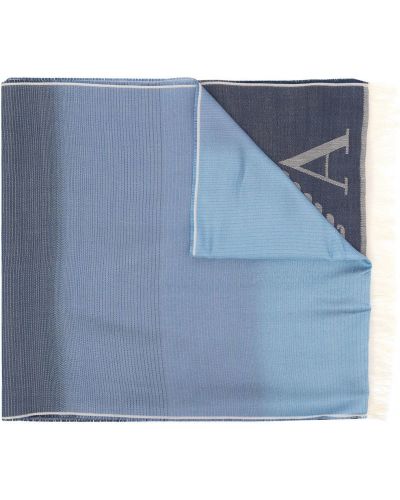Bufanda con efecto degradado Emporio Armani azul