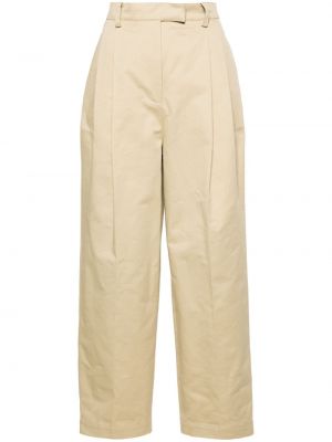 Pantalon en coton plissé Lvir beige