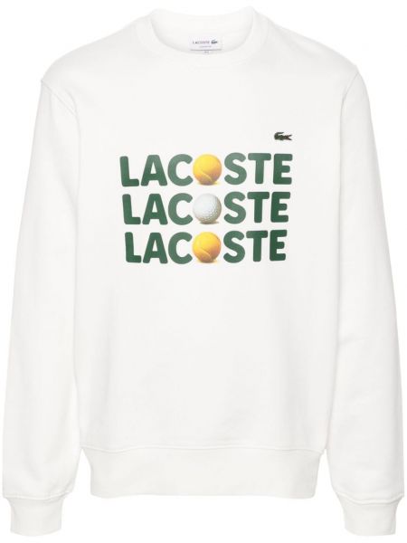 Sweatshirt aus baumwoll mit print Lacoste weiß