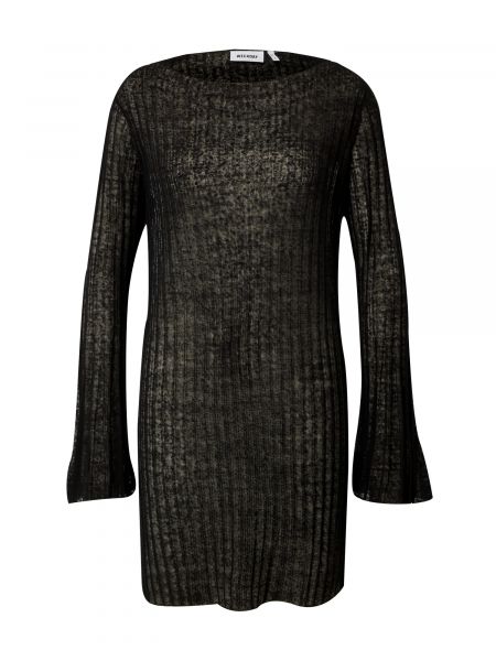 Pletené pletené šaty Weekday čierna