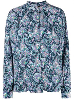 Bluza s potiskom s paisley potiskom A.p.c. modra