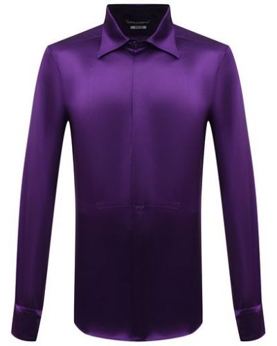 Шелковая рубашка Dolce & Gabbana, фиолетовая