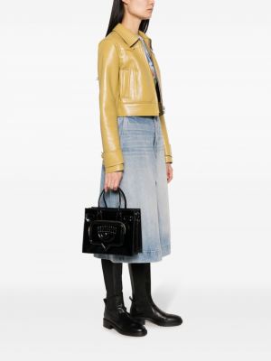 Leder shopper handtasche mit reißverschluss Chiara Ferragni