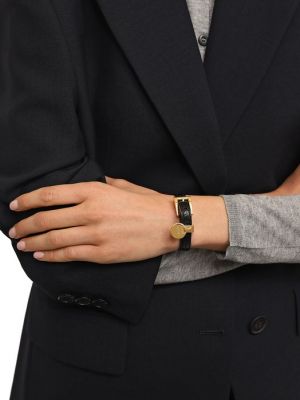 Кожаный браслет Prada черный