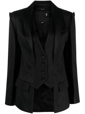 Vlnený oblek bez podpätku R13 čierna