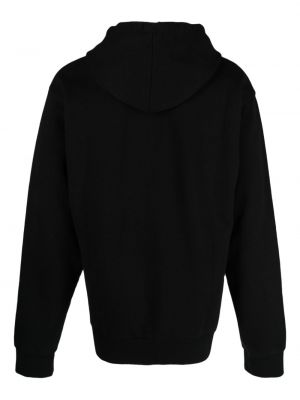 Kokvilnas kapučdžemperis ar izšuvumiem Arte melns