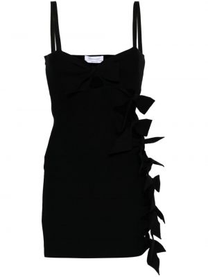 Koktejlkové šaty s mašľou Blumarine čierna