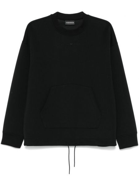 Sweatshirt med broderier Emporio Armani sort