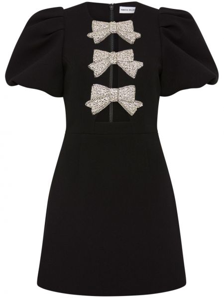 Koktejlové šaty s mašlí Rebecca Vallance černé