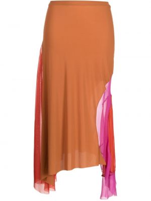 Drapovaný asymetrická midi sukňa Paula Canovas Del Vas