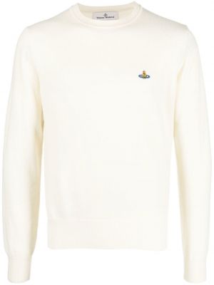 Pull brodé Vivienne Westwood blanc