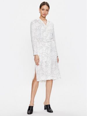 Φόρεμα σε στυλ πουκάμισο Calvin Klein λευκό