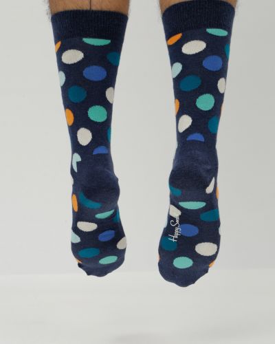 Bodkované ponožky Happy Socks modrá