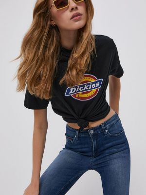 Dickies t-shirt női, fekete