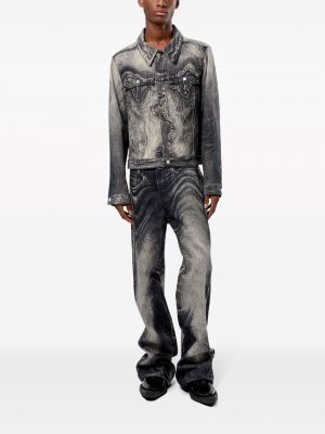 Veste en jean à imprimé Camperlab gris