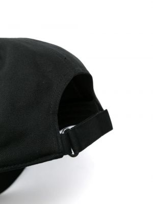 Chapeau brodée en coton Moncler noir