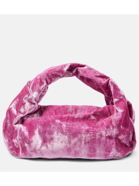 Fløyel mini bag Dries Van Noten rosa