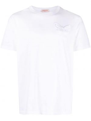 Raštuotas marškinėliai Valentino Garavani balta