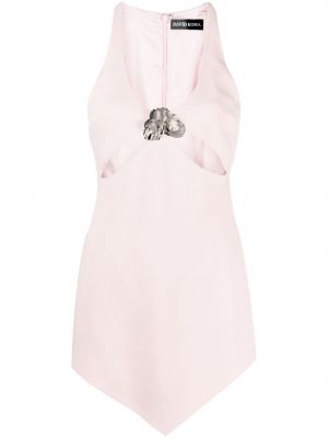 Virágos mini ruha David Koma rózsaszín