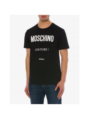 Camisa de algodón Moschino negro