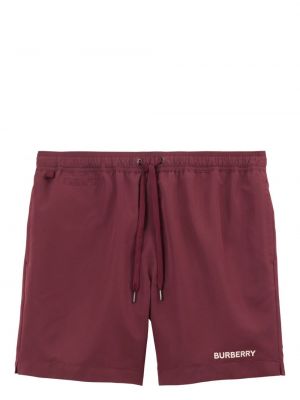 Kratke hlače s printom Burberry crvena