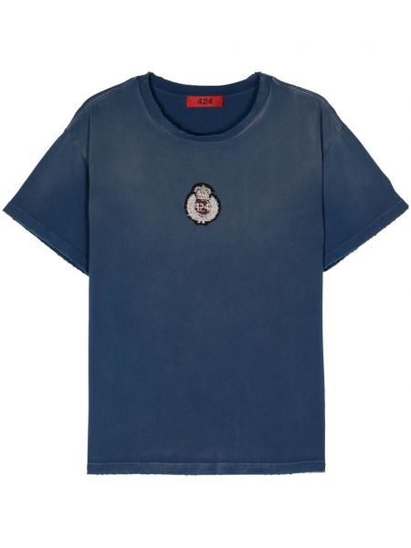 T-shirt en coton 424 bleu